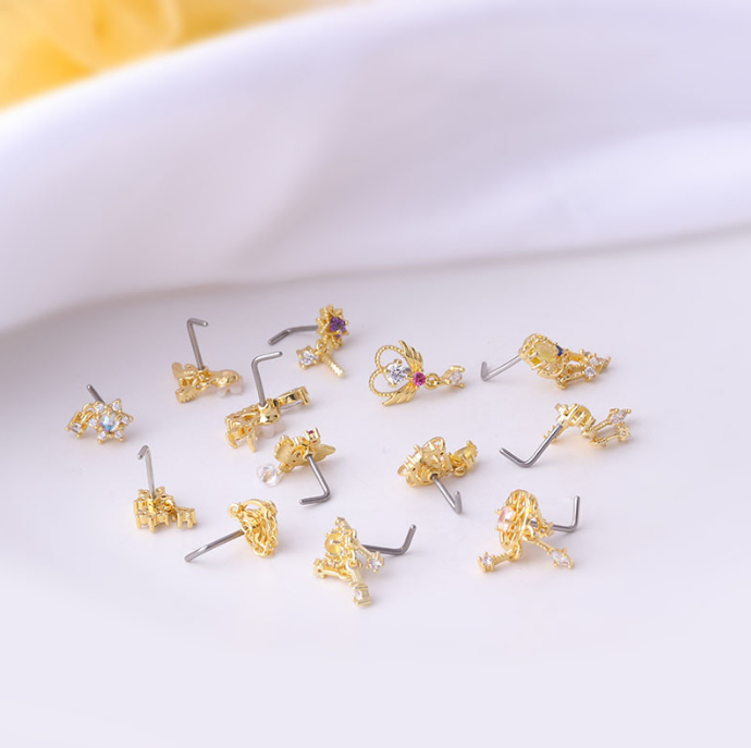 Nose Stud Flower European And America Piercing Ear Stud Nose Ring