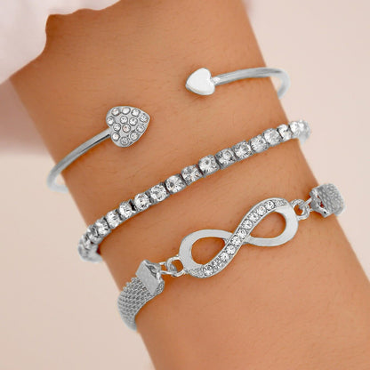 Simple Metal Multi-layer Bracelet Six-piece Set